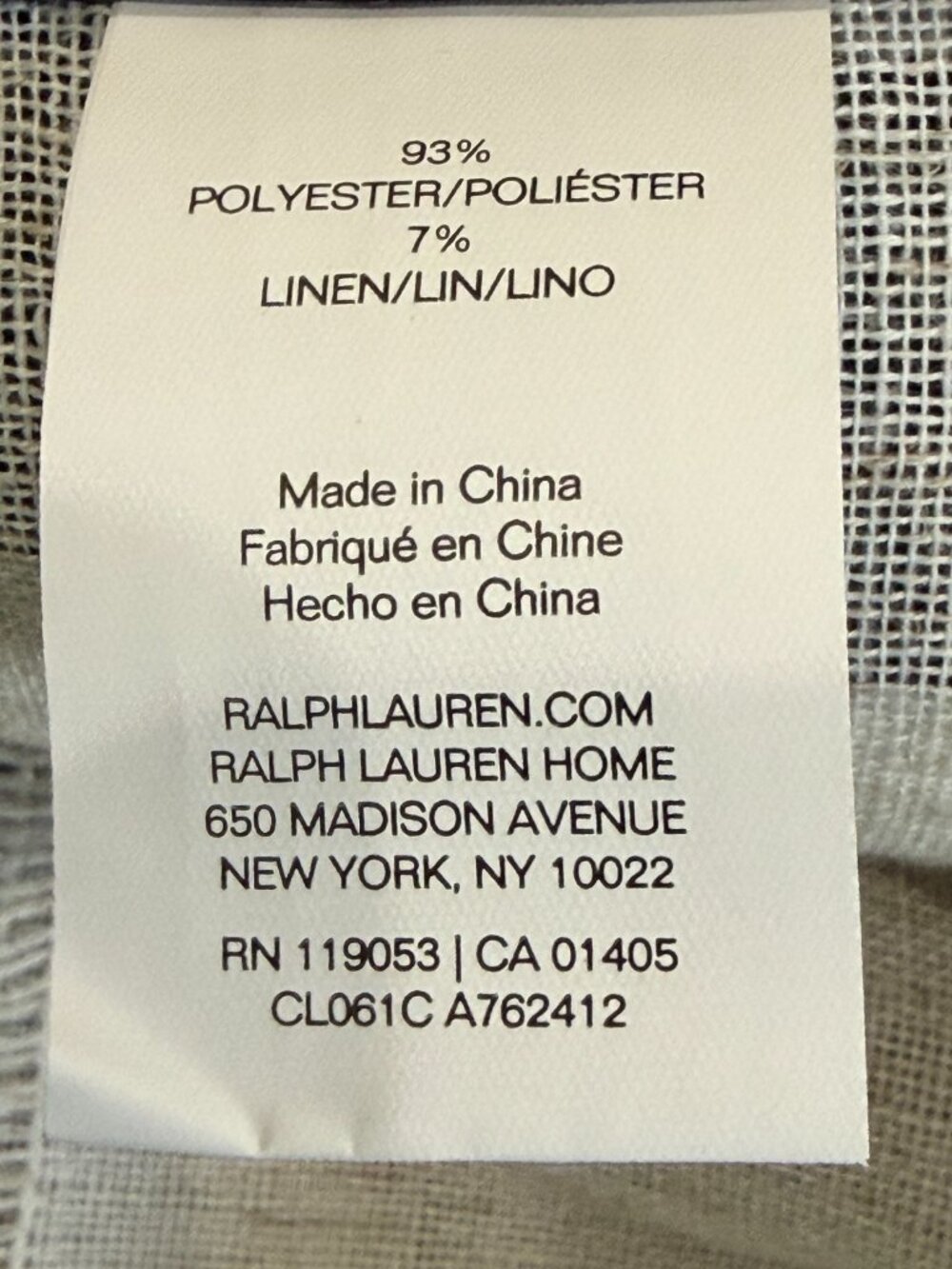 Lauren Ralph Lauren Hamilton Linen Curtains 54x84 (2 Panels) Natural Beige NWT - Picture 8 of 12